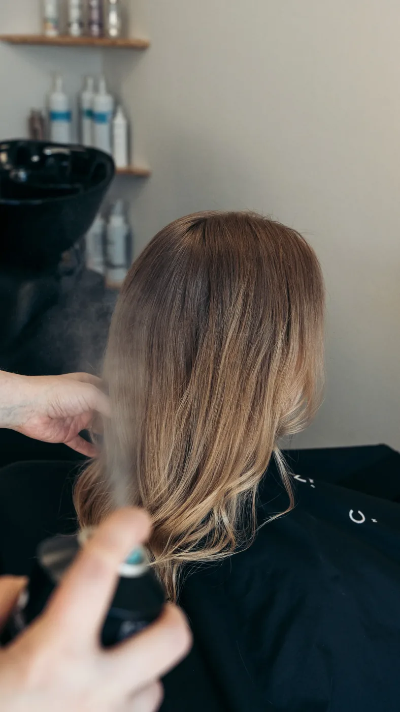 Hiusten viimeistely suihkeella